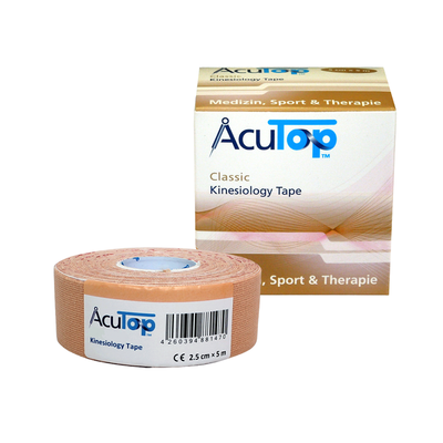 WĄSKA ROLKA - ACUTOP CLASSIC KINESIOLOGY TAPE - KINESIO BEŻOWY (Acutop Classic 2,5 cm Cielisty)