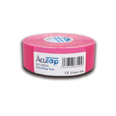 Wąska rolka - AcuTop PREMIUM kinesiology tape - KINESIO różowy + INSTRUKCJA (atp2 pink)