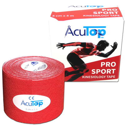 AcuTop PRO SPORT - Wzmocnione Kinesiology tape - czerwony (ATPS red)