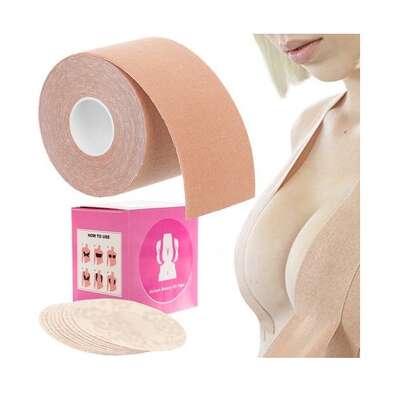 Samoprzylepna taśma do modelowania biustu - podtrzymanie i uniesienie piersi - dyskretny i wygodny zamiennik stanika (Breast Tape)