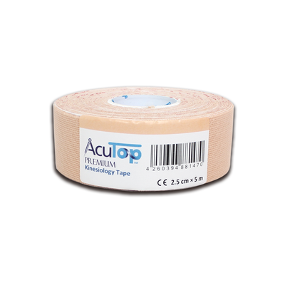 Wąska rolka - AcuTop PREMIUM kinesiology tape - KINESIO beżowy + INSTRUKCJA (atp2 beige)
